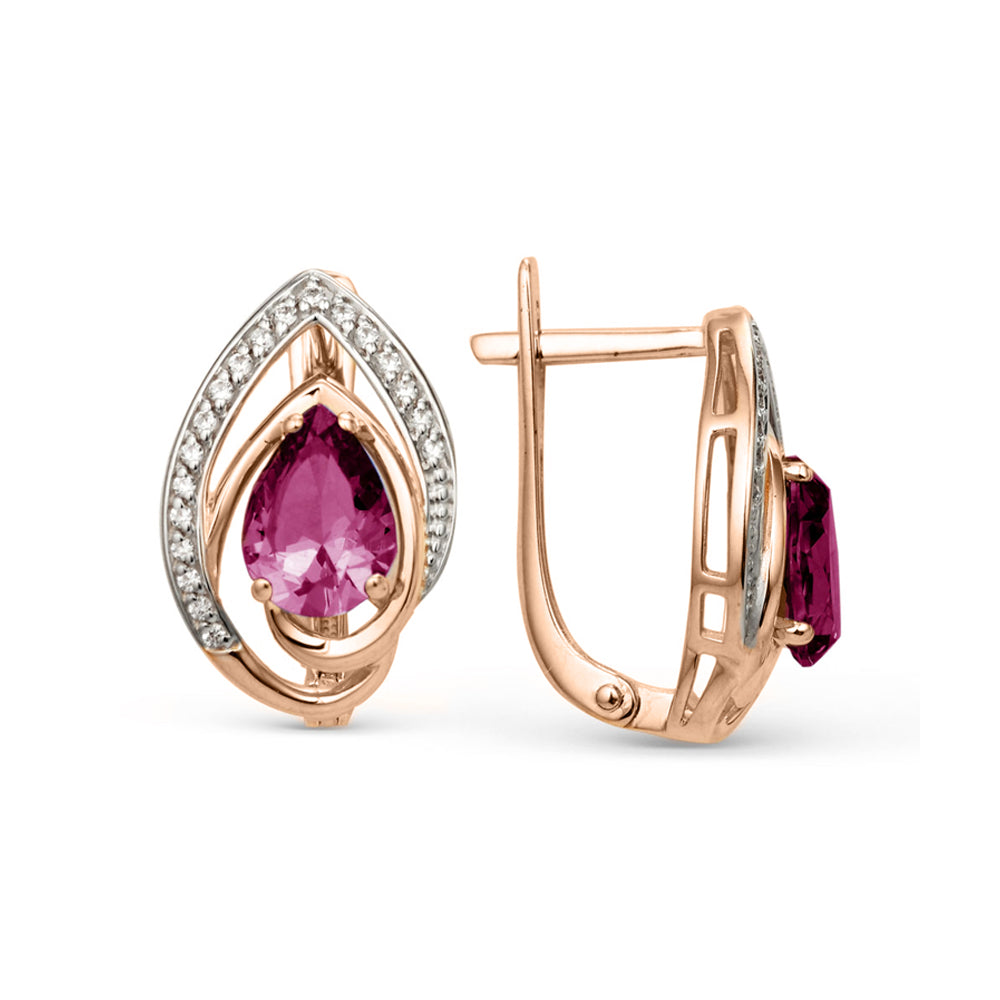 Ohrhänger mit Amethyst und Zirkonia Bild 1