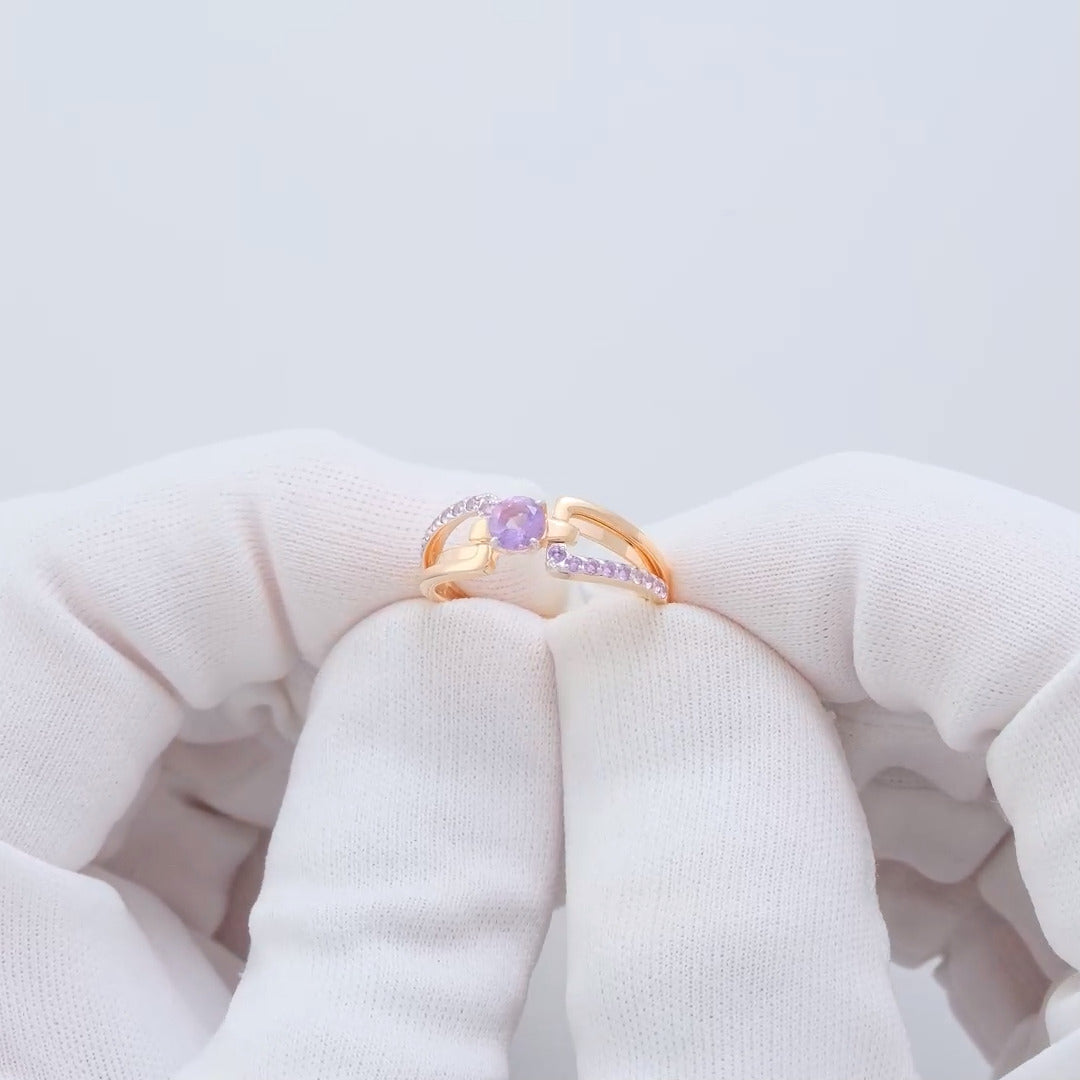 Damenring mit Amethyst Bild 5