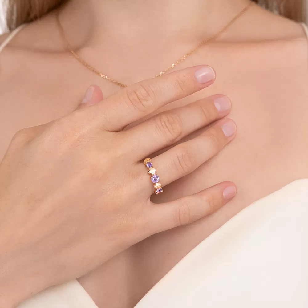 Damenring mit Amethysten Bild 3