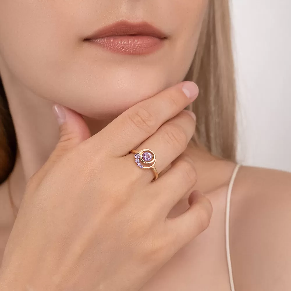 Damenring mit Amethysten Bild 4