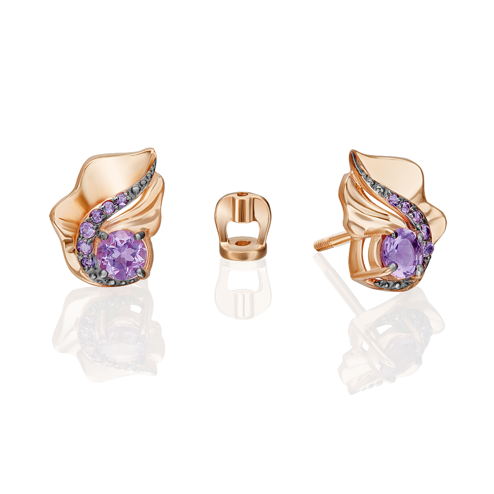 Ohrstecker mit Amethyst Bild 1