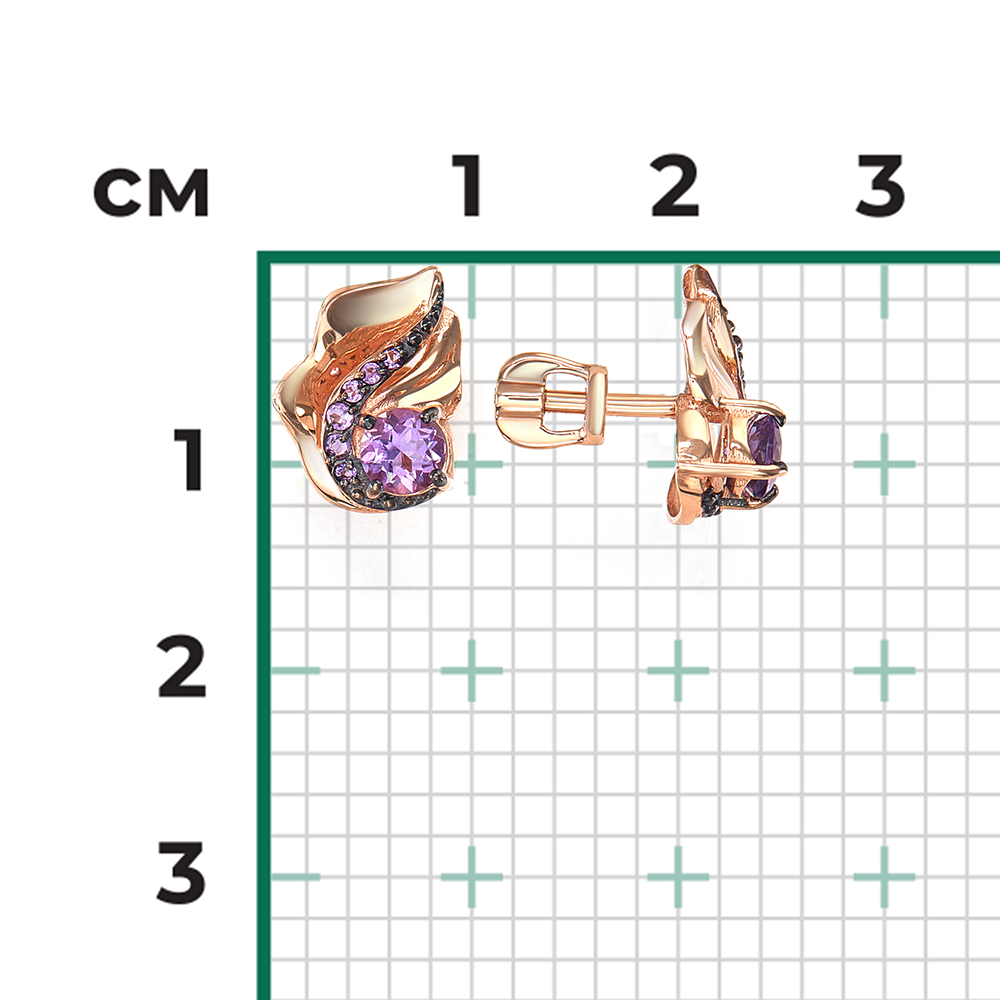 Ohrstecker mit Amethyst Bild 3