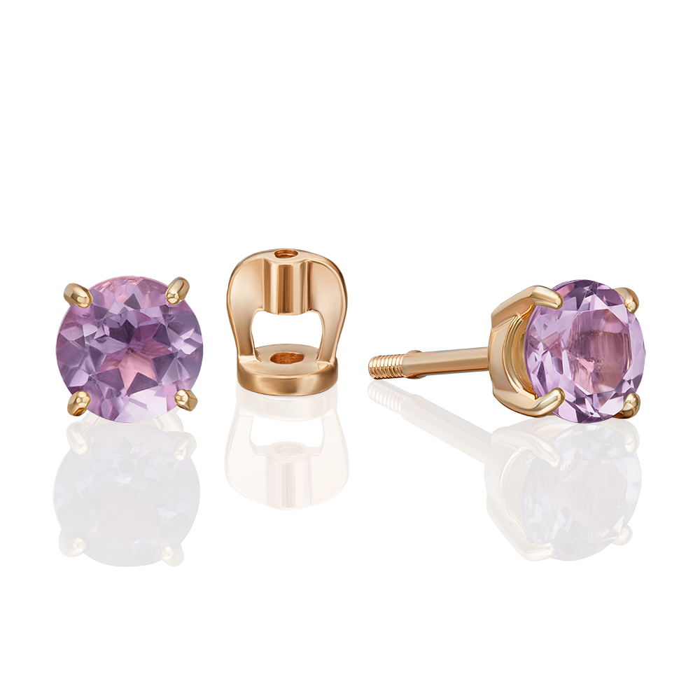 Ohrstecker mit Amethyst Bild 1