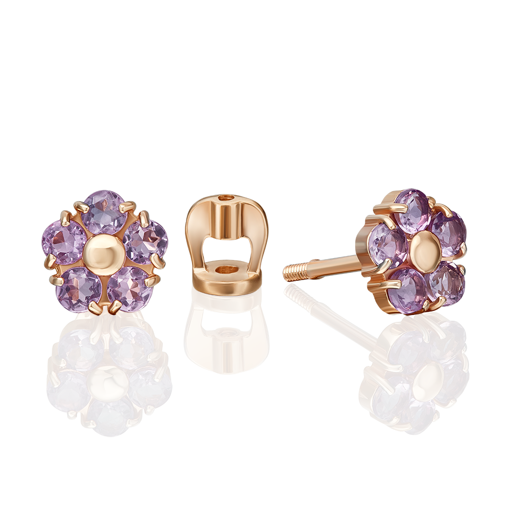 Ohrstecker mit Amethysten Bild 1