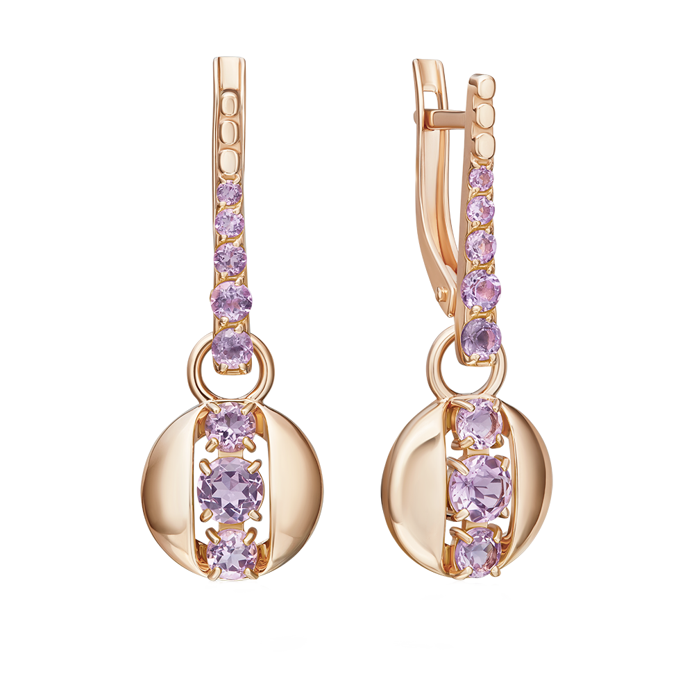Ohrhänger mit Amethysten Bild 1