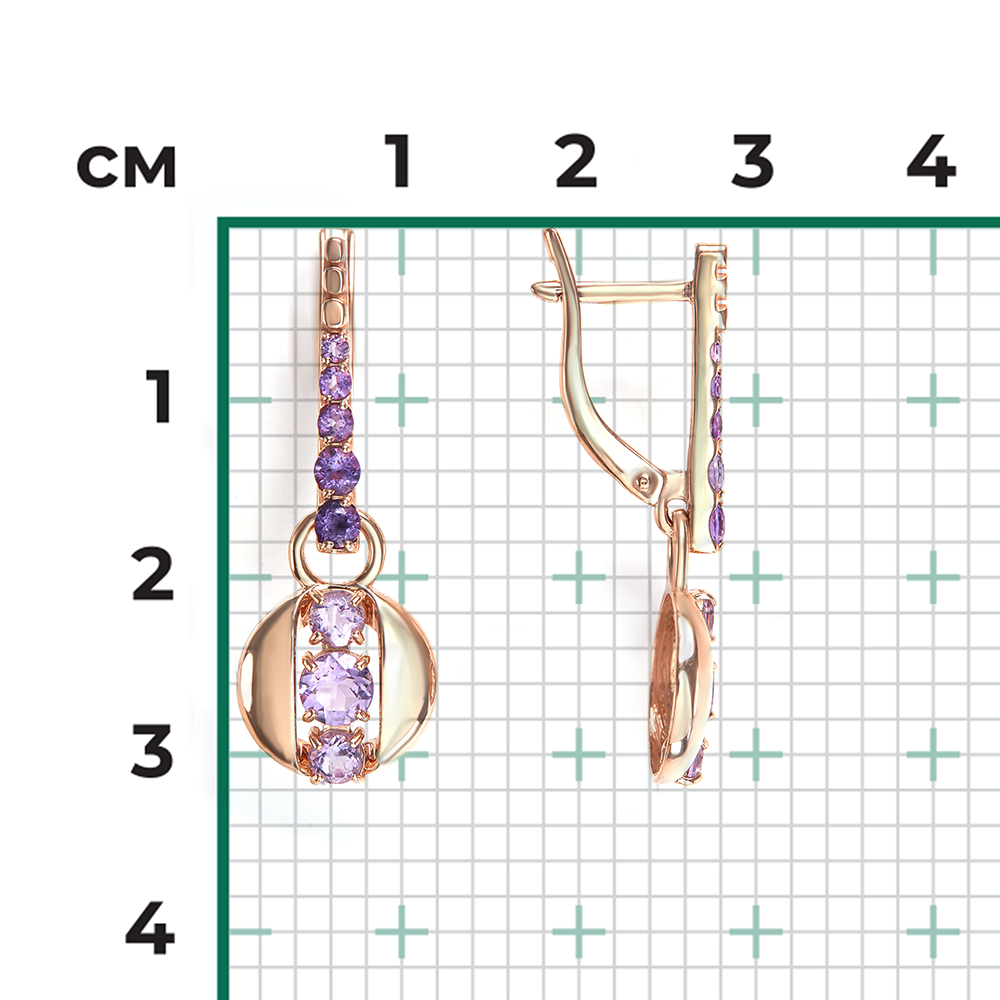 Ohrhänger mit Amethysten Bild 2