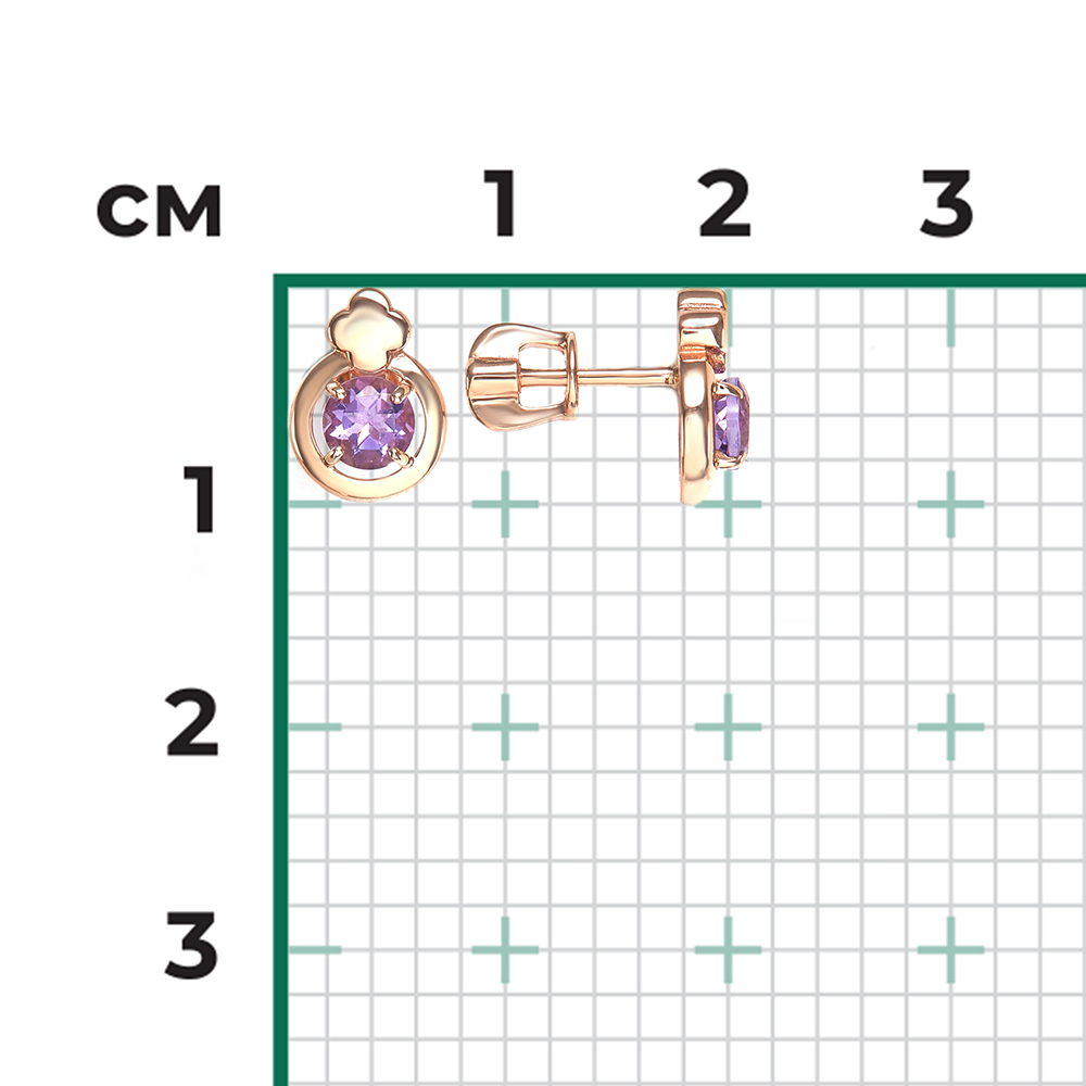 Ohrstecker mit Amethyst Bild 2