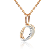 Buchstabenanhänger "O" mit Zirkonia Bild 1