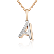 Buchstabenanhänger "A" mit Zirkonia Bild 1