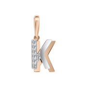 Buchstabenanhänger "K" mit Zirkonia Bild 1