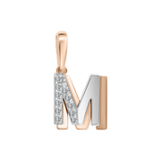 Buchstabenanhänger "M" mit Zirkonia Bild 1