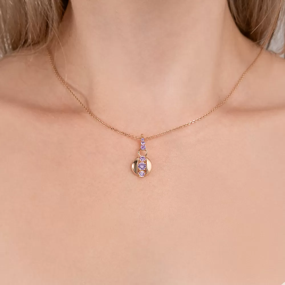 Anhänger mit Amethysten Bild 3
