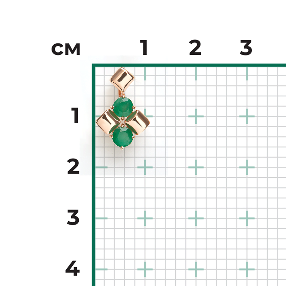 Anhänger mit grünen Smaragden Bild 2