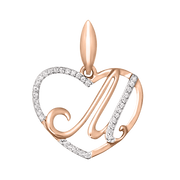 Anhänger Herz "M" mit Zirkonia Bild 1