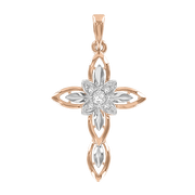 Anhänger–Kreuz mit Zirkonia Bild 1