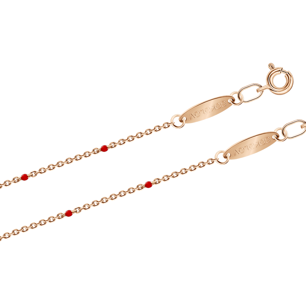 Armband und/oder Fußkette mit Emaille Bild 1