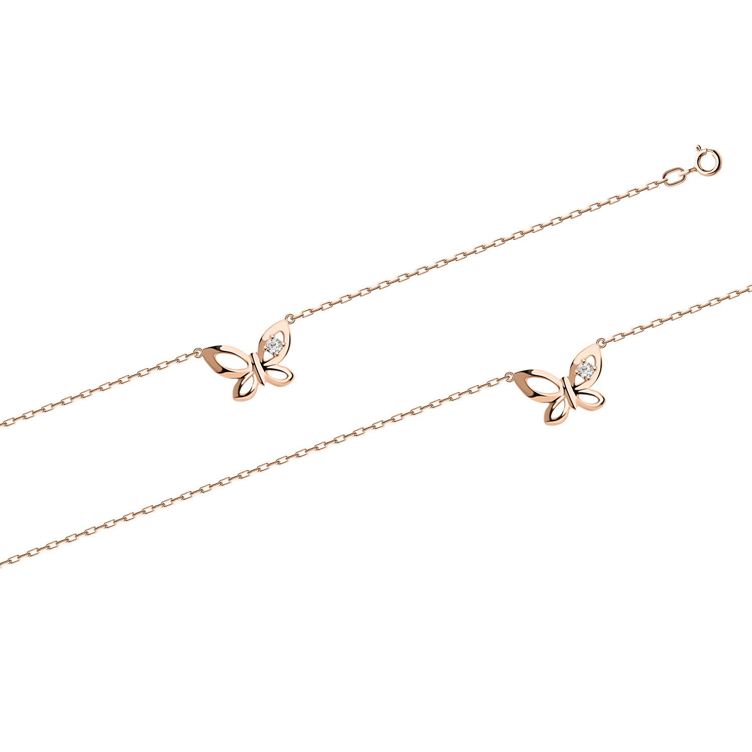 Fußkette mit Zirkonia Bild 1