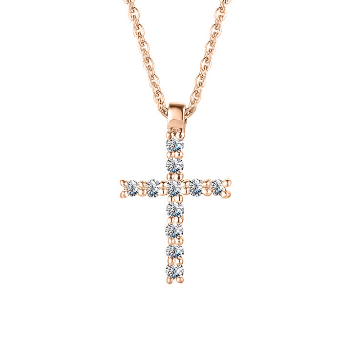 Collier mit Kreuz und Brillanten Bild 1