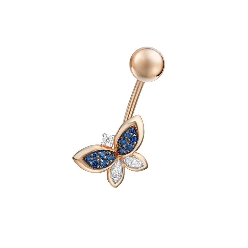 Bauchpiercing mit Zirkonia Bild 1