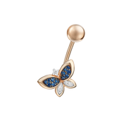 Bauchpiercing mit Zirkonia Bild 1