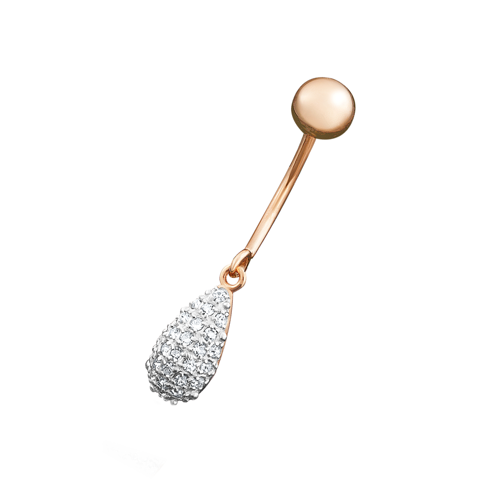 Bauchpiercing mit Zirkonia Bild 1