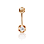 Bauchpiercing mit Zirkonia Bild 1