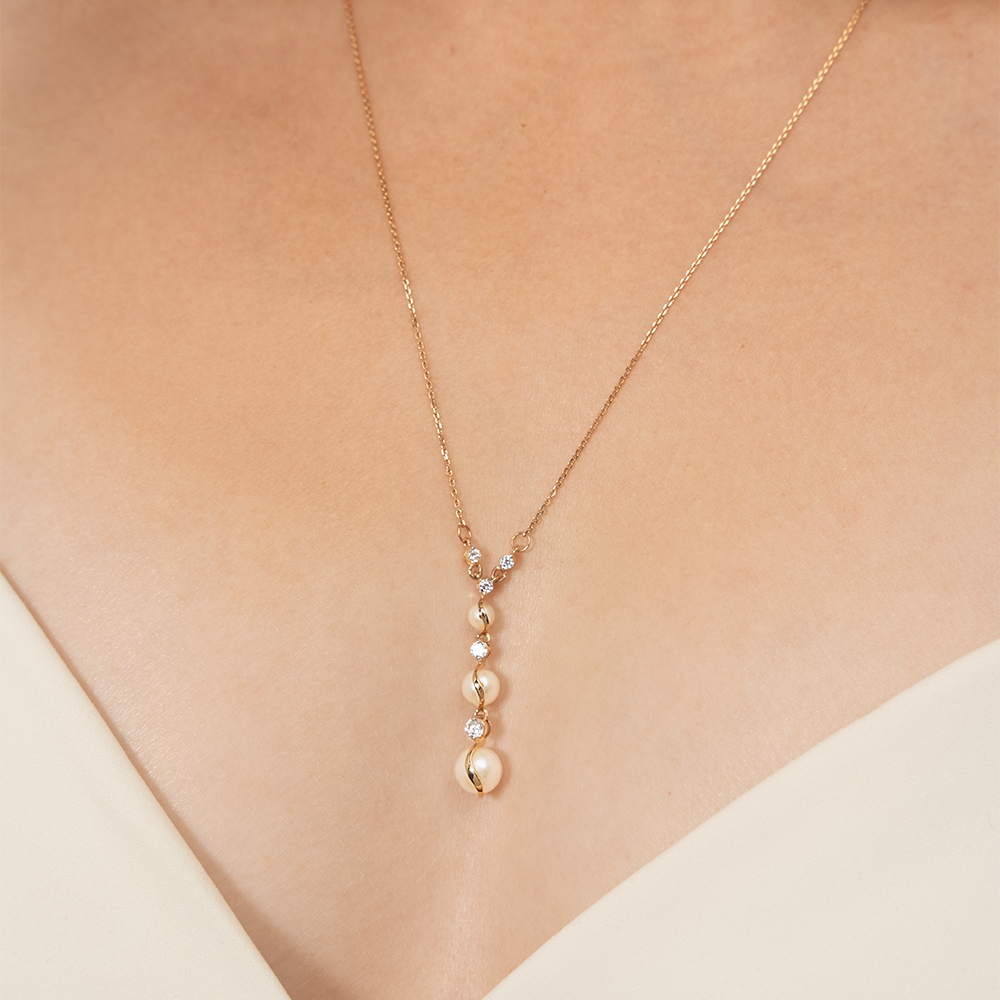 Collier mit Perlen Bild 2