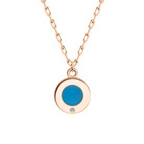 Collier mit Zirkonia und Emaille Bild 1