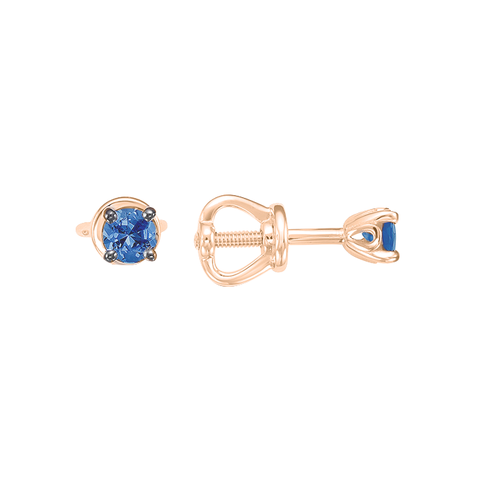 Ohrstecker mit Saphir Bild 1