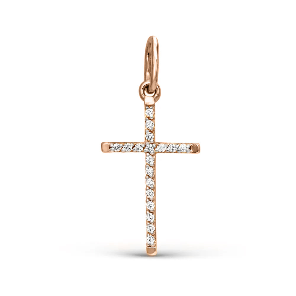 Anhänger – Kreuz mit Zirkonia Bild 1