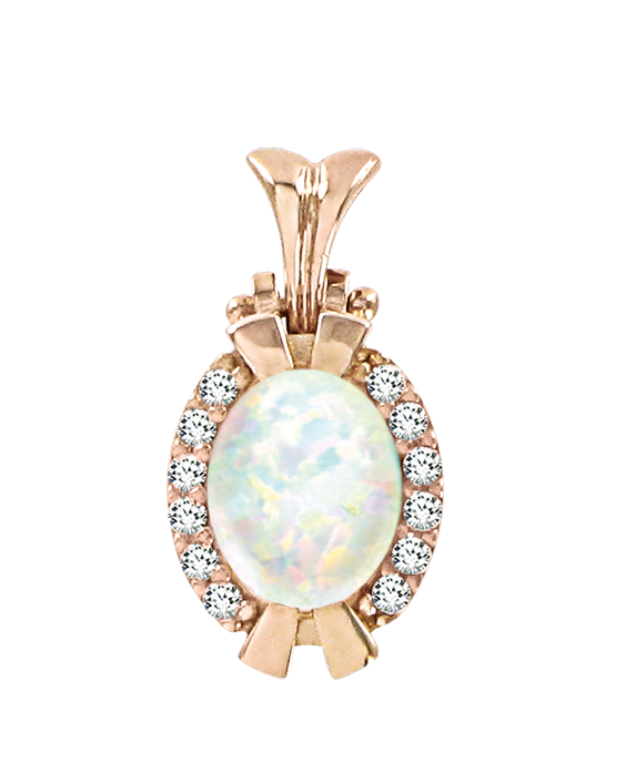 Anhänger mit Opal und Zirkonia Bild 1