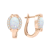 Ohrhänger mit Opal und Zirkonia Bild 1