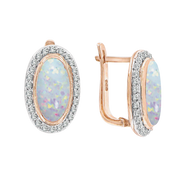 Ohrhänger mit Opal und Zirkonia Bild 1