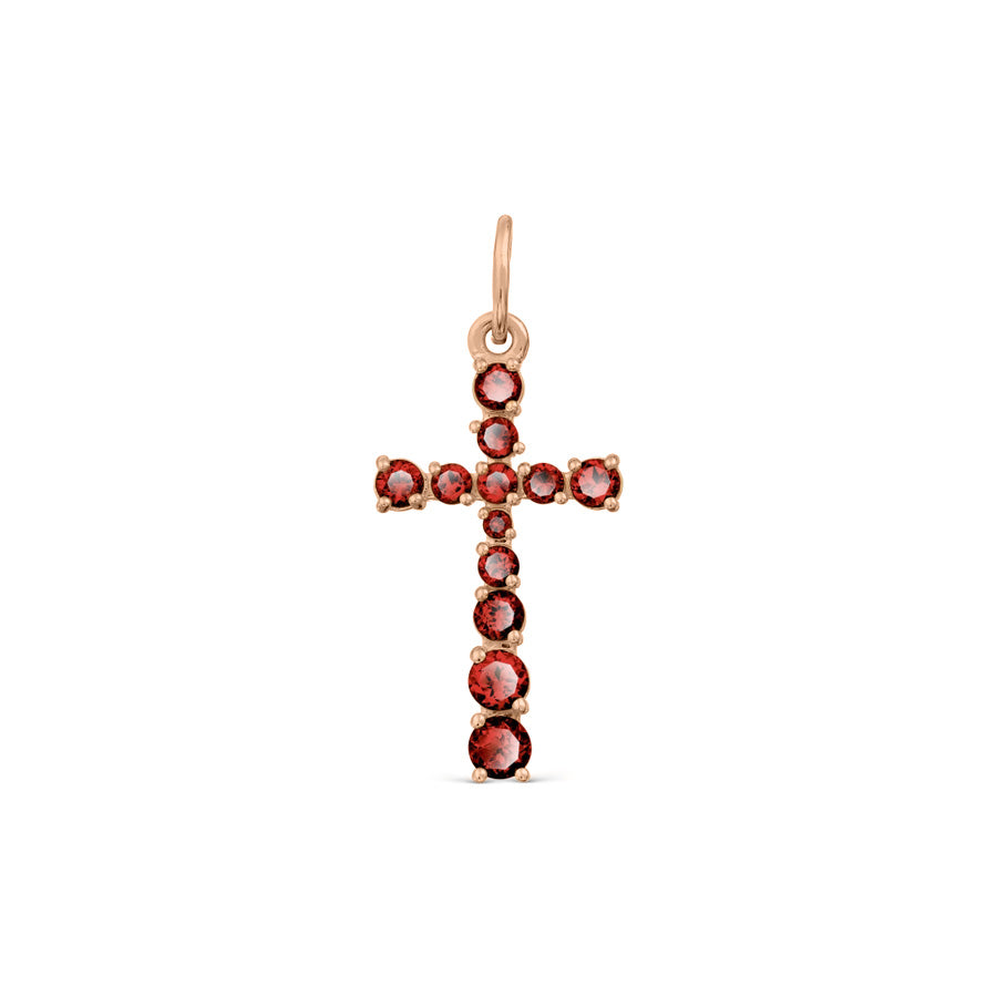 Anhänger – Kreuz mit Granat Bild 1