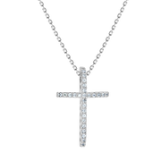 Goldkette mit Kreuz und Brillanten Bild 1