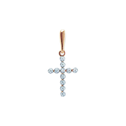 Anhänger – Kreuz mit Zirkonia Bild 1