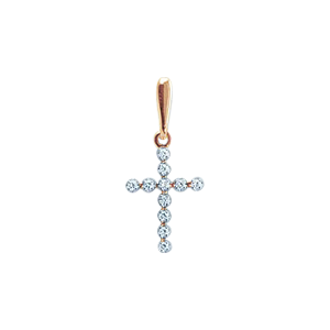 Anhänger – Kreuz mit Zirkonia Bild 1