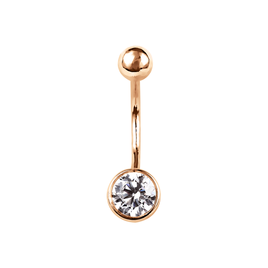 Bauchpiercing mit Zirkonia Bild 1