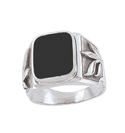 Herrenring mit Onyx Bild 1