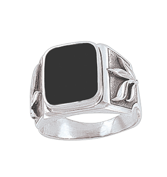 Herrenring mit Onyx Bild 1