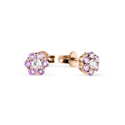 Ohrstecker mit Amethysten und Zirkonia Bild 1