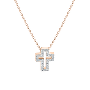 Goldkette mit Kreuz und Brillanten Bild 1