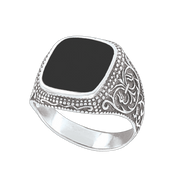 Herrenring mit Onyx Bild 1