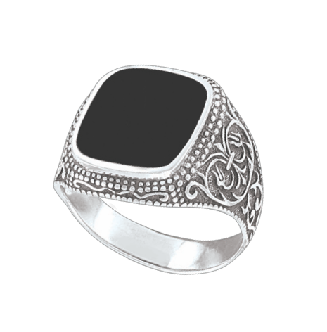 Herrenring mit Onyx Bild 1