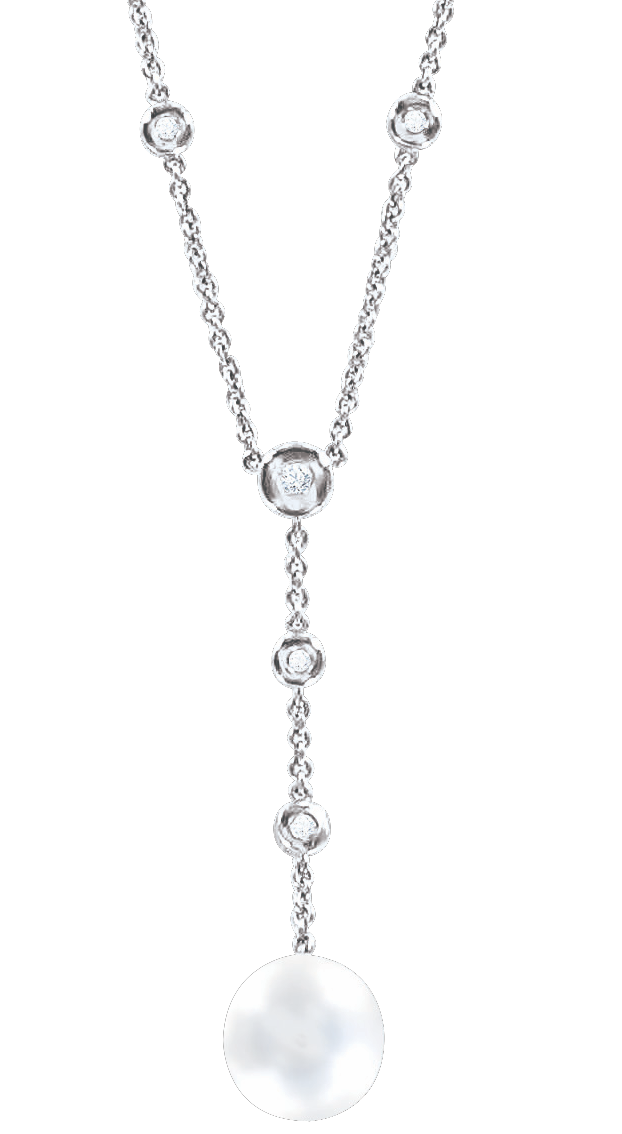 Collier mit Perle und Zirkonia Bild 1