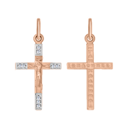 Anhänger – Kreuz mit Zirkonia Bild 1