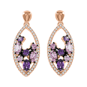 Ohrstecker vergoldet mit Amethyst und  Zirkonia Bild 1