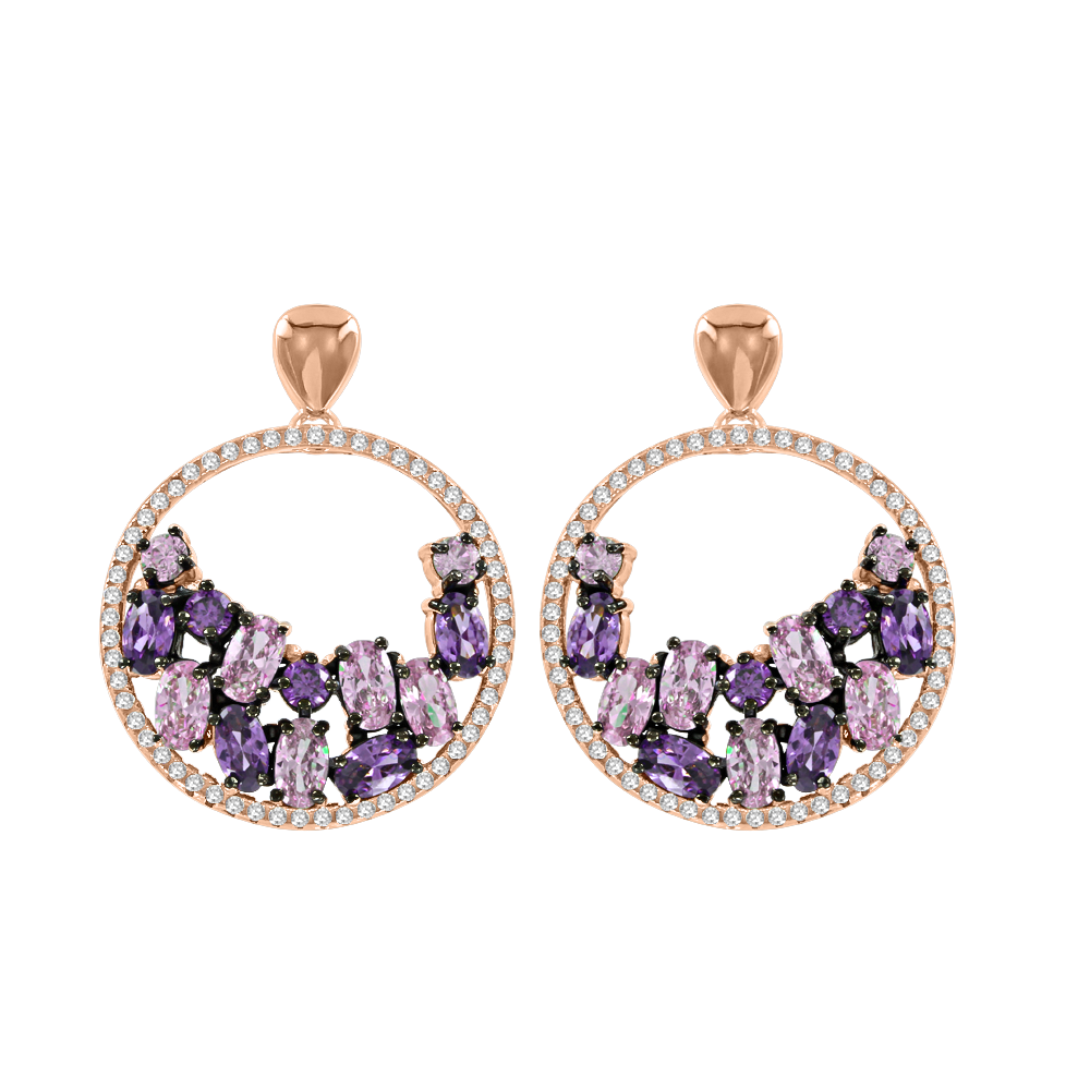 Ohrstecker vergoldet mit Amethyst Bild 1