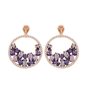 Ohrstecker vergoldet mit Amethyst Bild 1
