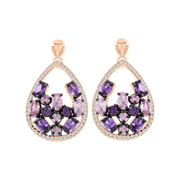 Ohrstecker vergoldet mit Amethyst Bild 1